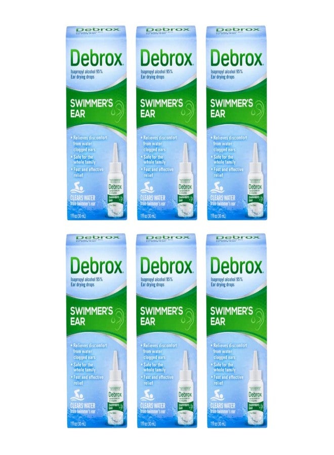 Debrox Swimmer's Ear Drying Drops for Adults & Kids, 1 Fl oz. (Pack of 6) - Image 1